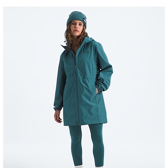 The North Face Women’s Daybreak Mid Rain Parka Midnight Petrol NWT - Picture 2 of 11